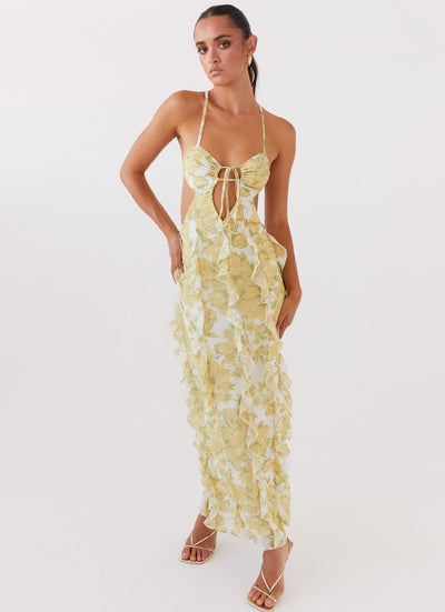 CÉLIE | ROBE MAXI À VOLANTS