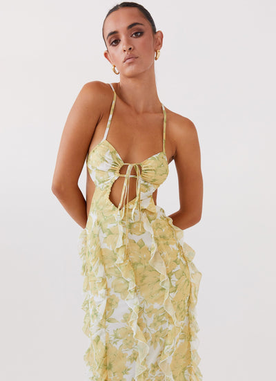 CÉLIE | ROBE MAXI À VOLANTS