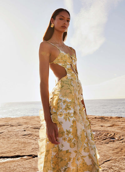 CÉLIE | ROBE MAXI À VOLANTS