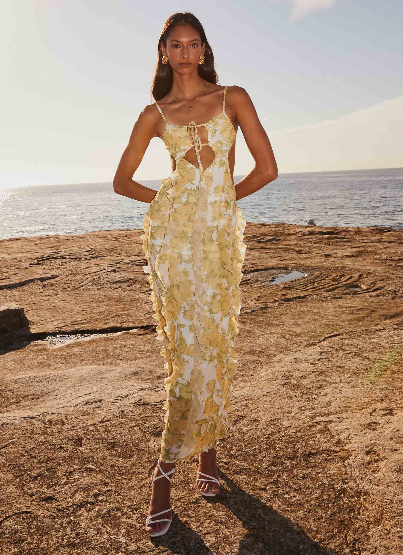 CÉLIE | ROBE MAXI À VOLANTS