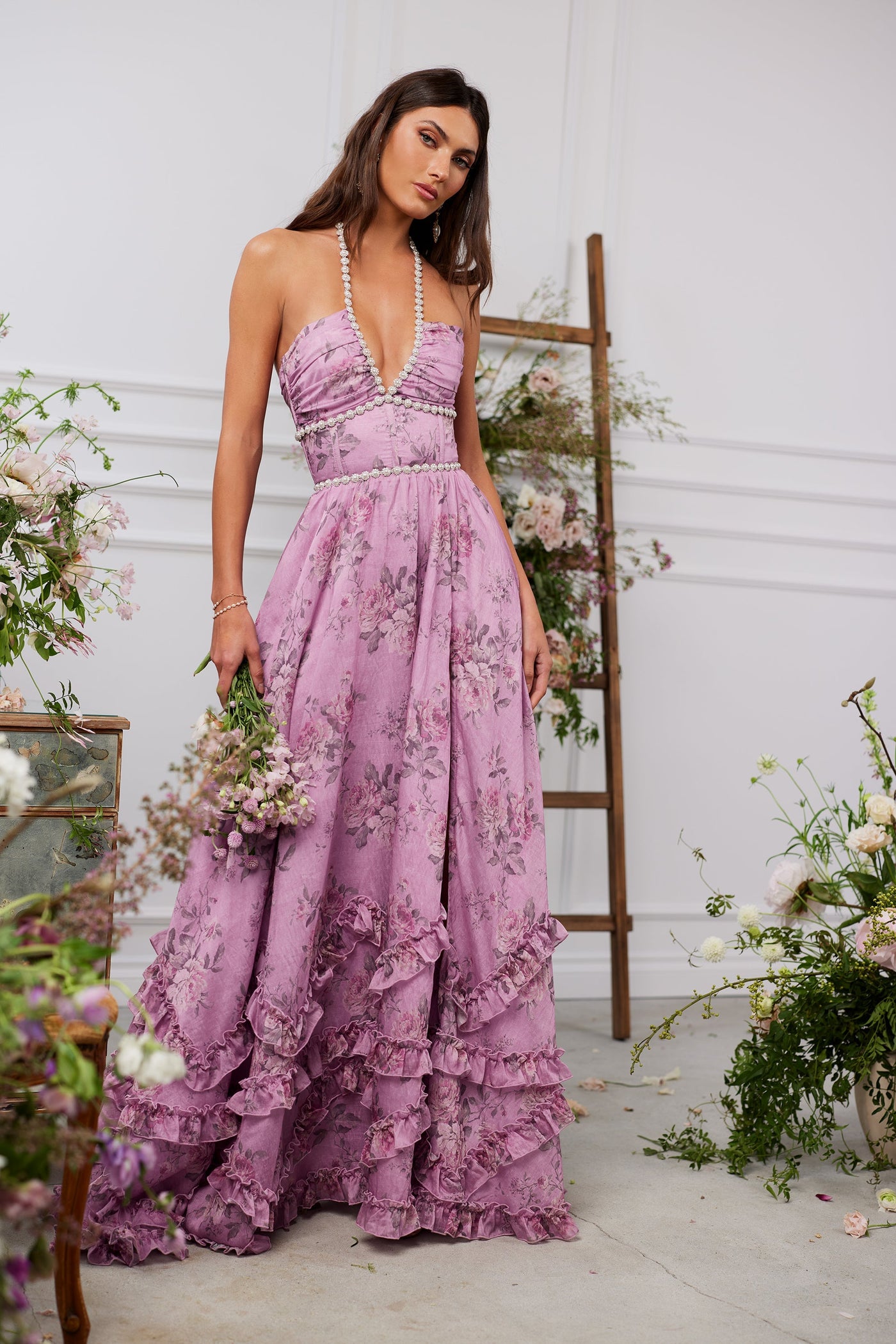 MANON | ROBE LONGUE À VOLANTS