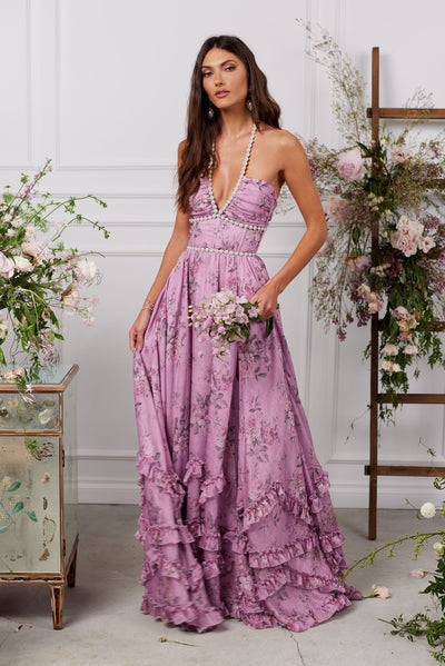 MANON | ROBE LONGUE À VOLANTS