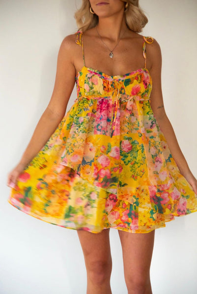 FLAVIE | ROBE COURTE FLEURIE FLUIDE