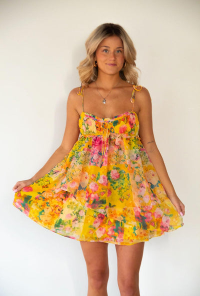 FLAVIE | ROBE COURTE FLEURIE FLUIDE