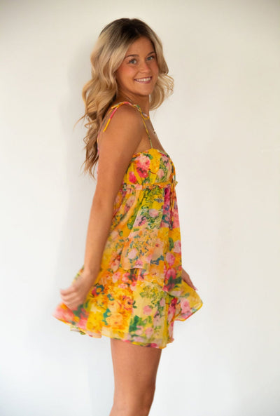FLAVIE | ROBE COURTE FLEURIE FLUIDE