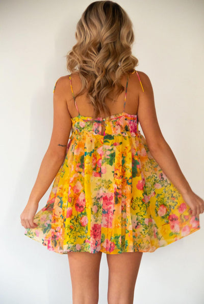 FLAVIE | ROBE COURTE FLEURIE FLUIDE