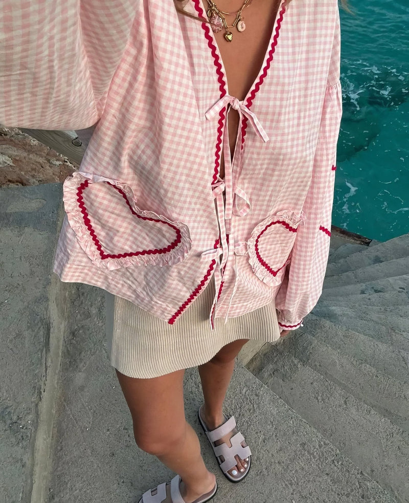 CHARLOTTE | TOP AVEC NOEUD MIGNON