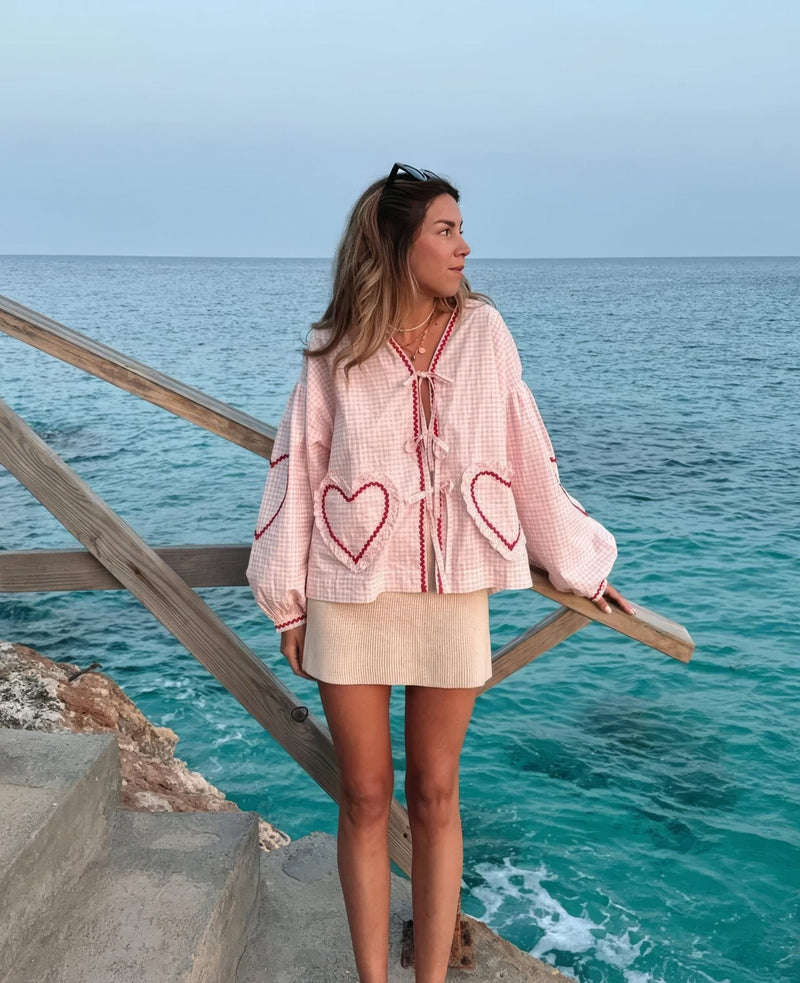 CHARLOTTE | TOP AVEC NOEUD MIGNON