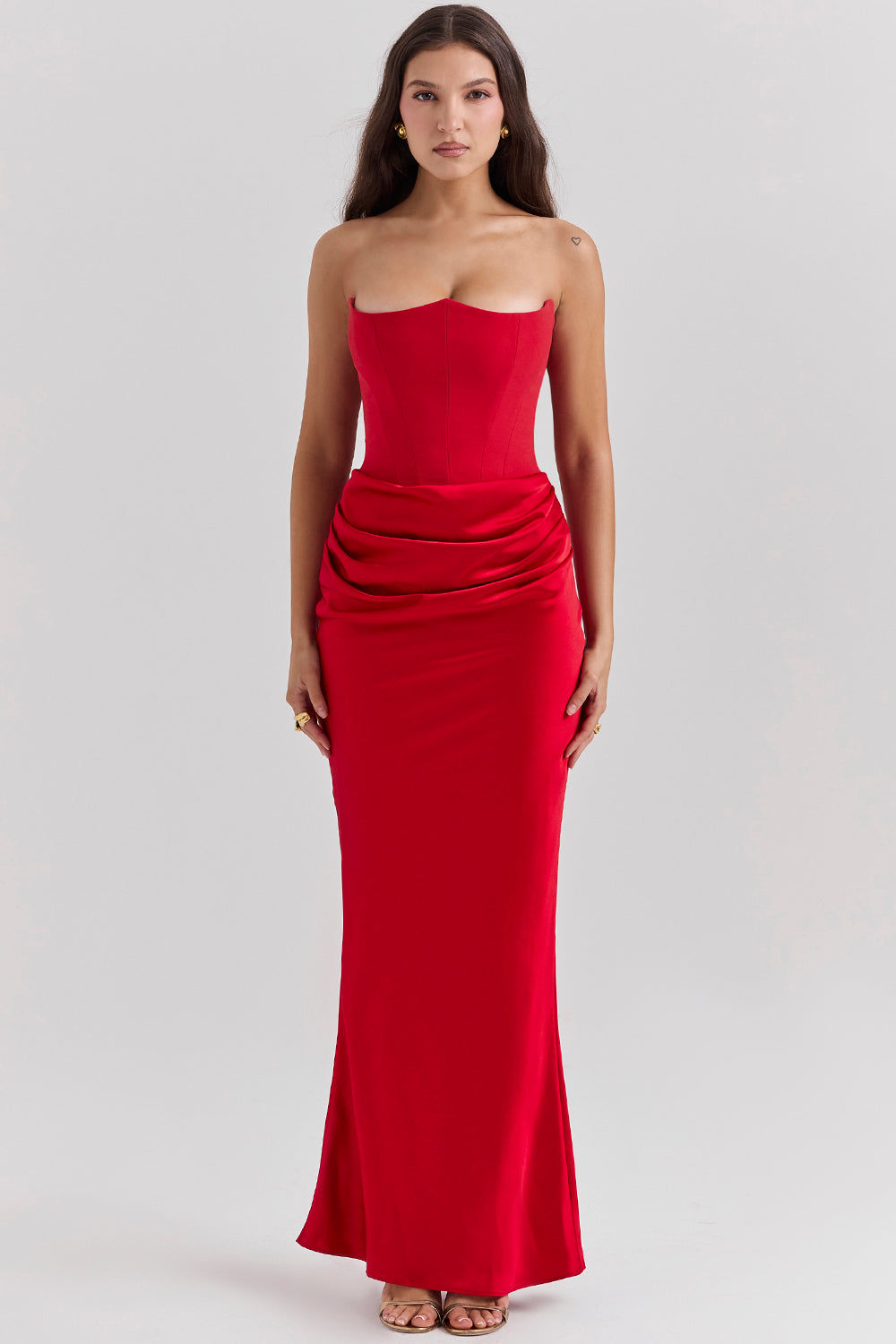 ADÈLE | ROBE LONGUE BUSTIER DRAPÉE