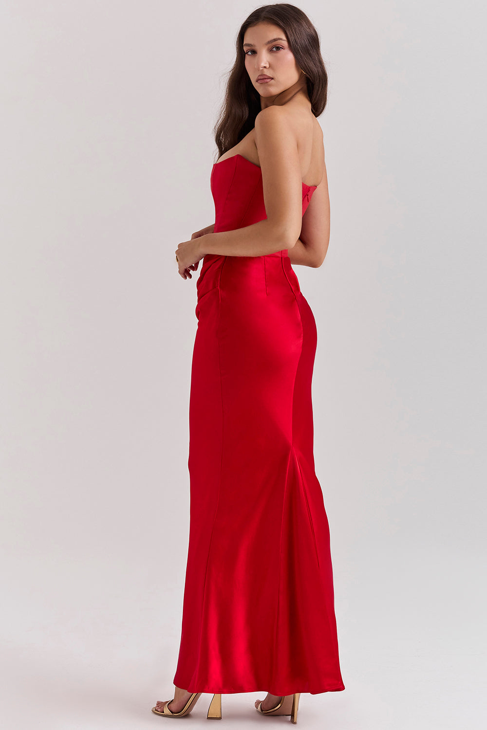 ADÈLE | ROBE LONGUE BUSTIER DRAPÉE