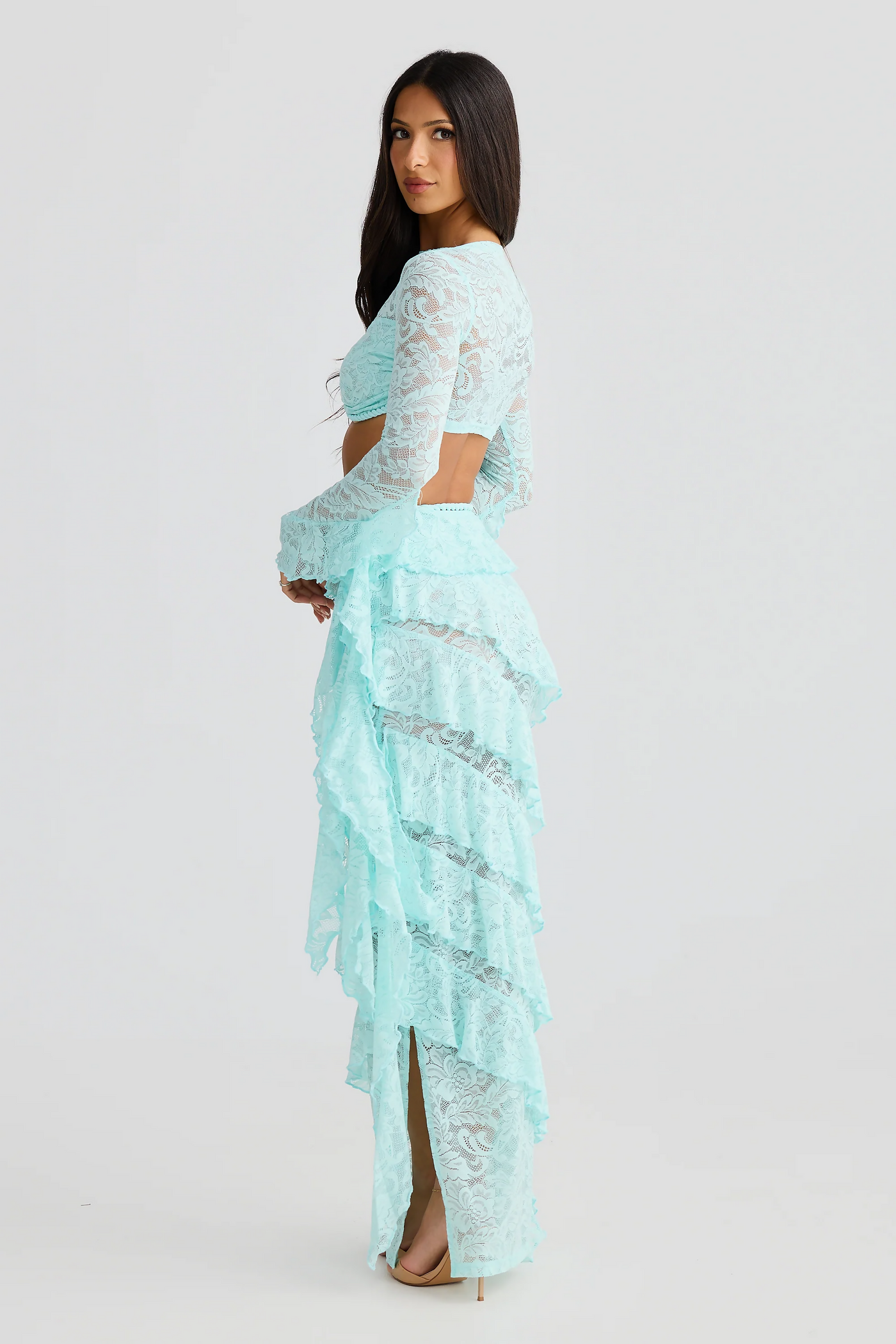 ÉVADNE | ENSEMBLE DENTELLE TURQUOISE