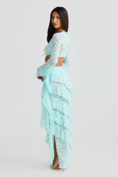 ÉVADNE | ENSEMBLE DENTELLE TURQUOISE